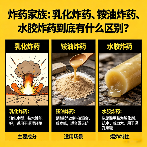 晋中炸药家族：乳化炸药、铵油炸药、水胶炸药到底有什么区别？
